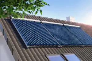 calefacción y placas solares