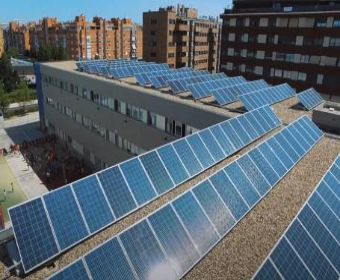 placas solares en el Colegio Estudiantes de Madrid